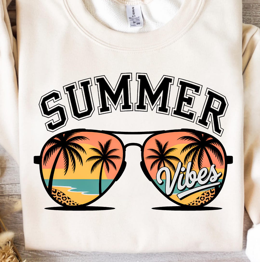 Summer Vibes Png - Tropical Sunglasses Beach Graphic for Trendy Summer ...