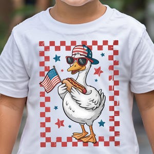 Garçon 4 juillet, Oie du 4 juillet, Patriotic Duck Hotdog Png Funny Oie du 4 juillet avec drapeau pour sublimation enfants
