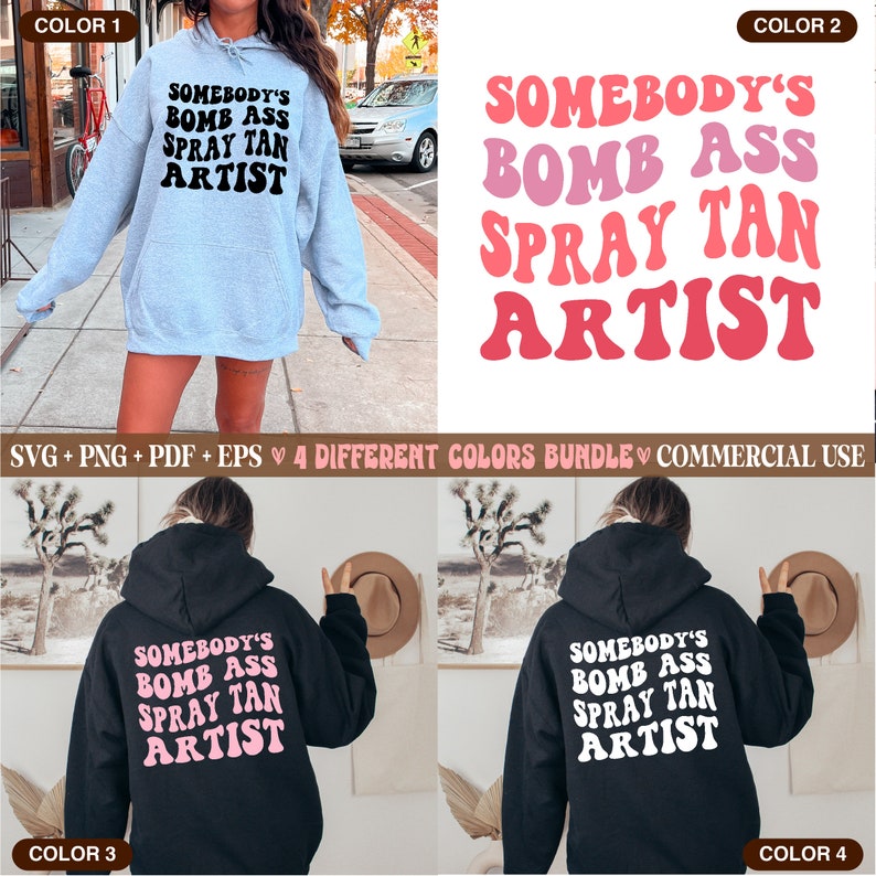 Somebody's Bomb Ass Spray Tan Artist Svg Png, Fine Ass Spray Tan Artist Png Svg, Sublimation Or Print, Shirt, Mug image 3