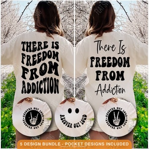 Addiction Svg, Freedom Svg, Addiction Awareness Svg, Sarcasm Svg, Sober Quote Svg, Pocket and Back Design Cut File Shirt, Mug Etc.