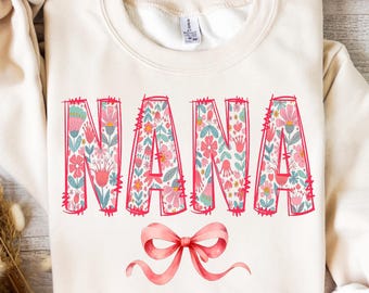 Blumen Nana Png, Nana Blumen Png, Mama Doodles Buchstaben, Frau Png, Gigi Mama Png, Geschenk für Mama, Muttertag Png