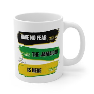 Jamaicaans geschenk. Grappig collega cadeau. Volwassen humormokken. Cadeau voor vriend. Wees niet bang dat de Jamaicaan hier is. Theekopje. Kantoor cadeau. Baas cadeau.