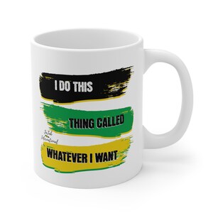 Jamaicaans geschenk. Grappig collega cadeau. Volwassen humormokken. Cadeau voor vriend. Ik doe dit ding genaamd wat ik maar wil. Thee. Kantoor cadeau. Baas cadeau.