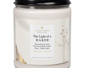 Duftkerze als Geschenk für Bäcker, Geschenkidee für Konditoren, Geschenk für Backliebhaber, Geschenk zum kulinarischen Abschluss, Bäckereidekoration, Lustiges Geschenk für Bäcker
