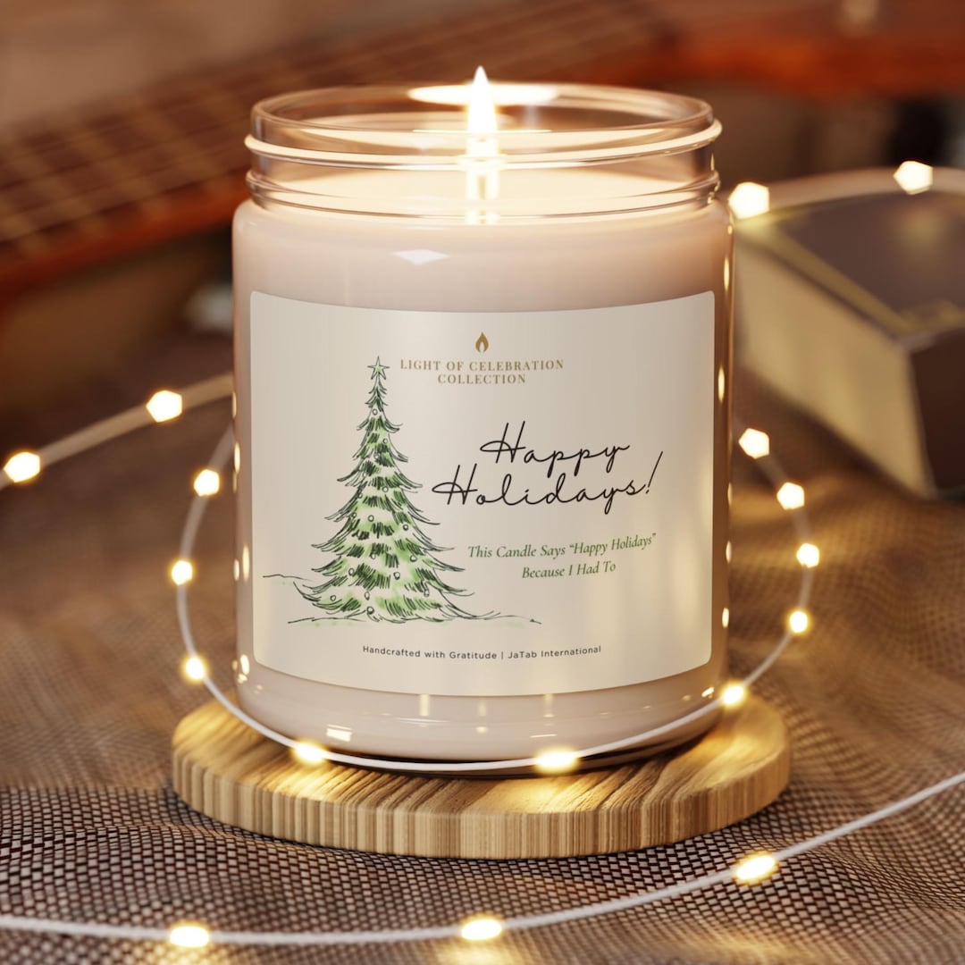 Christmas Present | Scented Natural Soy Wax Candle | Home Decor | Happy ...