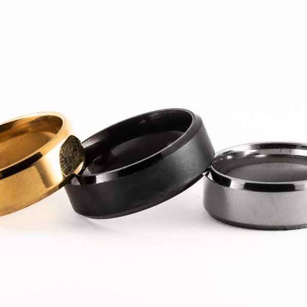 Men's Stainless Steel Band Ring | Mens Ring | Silver Ring | Gold Ring | Black Ring | Cheap Ring | Wedding Ring