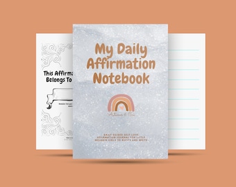 Journal d’affirmation guidée / Cahier pour les petites filles (5-8) ans.