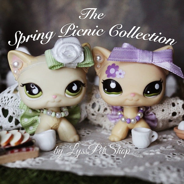 The Spring Picnic Collection - 10 PC Littlest Pet Shop Clothing Set (Necklaces, Skirts, Bows, Hats)