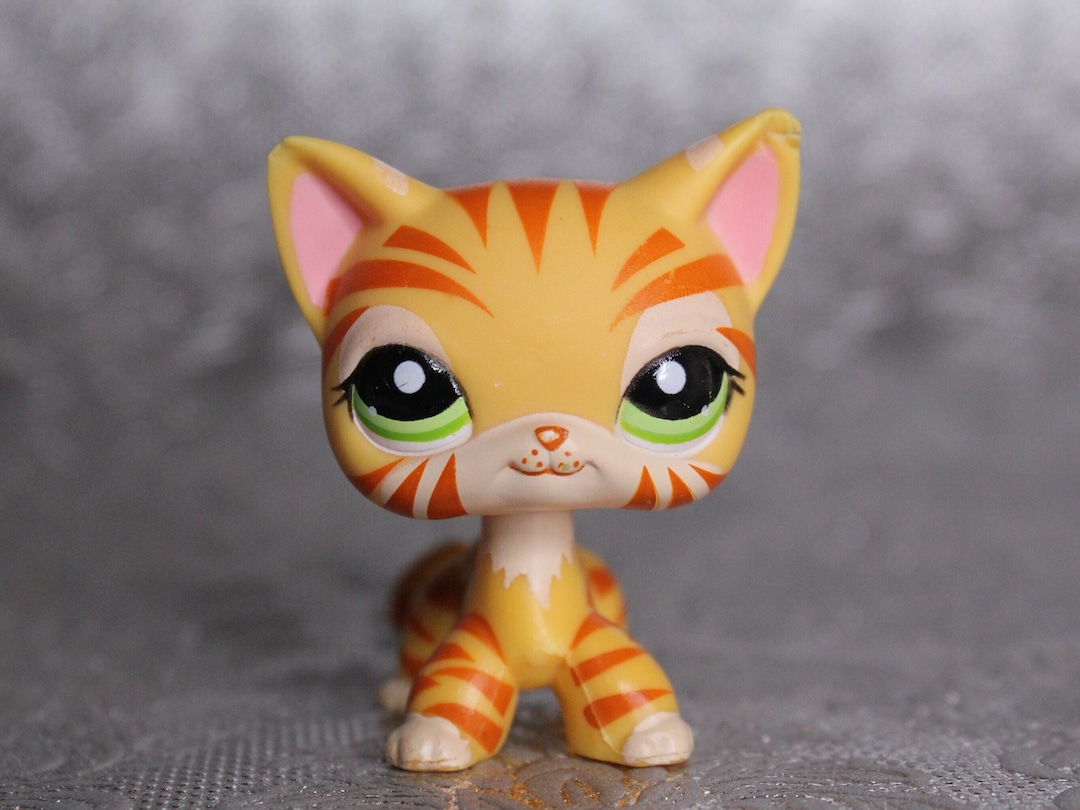 Littlest Pet Shop Tiger Shorthair Cat 1451 AUTHENTIC LPS Etsy
