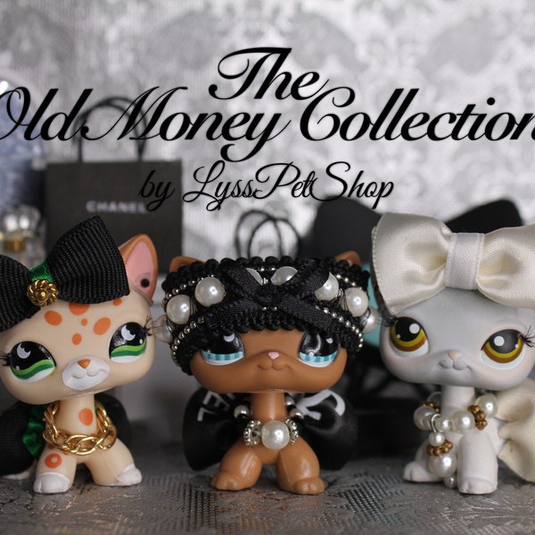 The Old Money Collection - Conjunto de ropa de Littlest Pet Shop de 11 piezas (collares, faldas, lazos, sombreros)