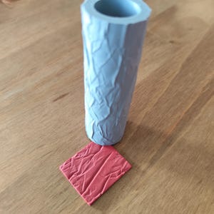 Texture roll CRUMPLED FABRIC polymer clay