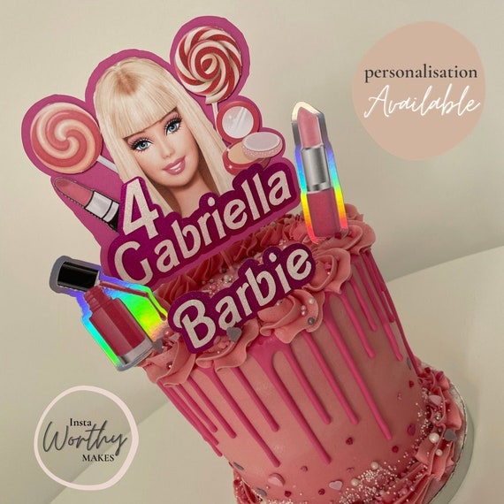 Barbie Cake Topper / Barbie Topper / Nail Varnish Topper / - Etsy ...