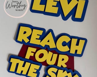 Personalised Toy Story Cake Topper, Custom Party Decor