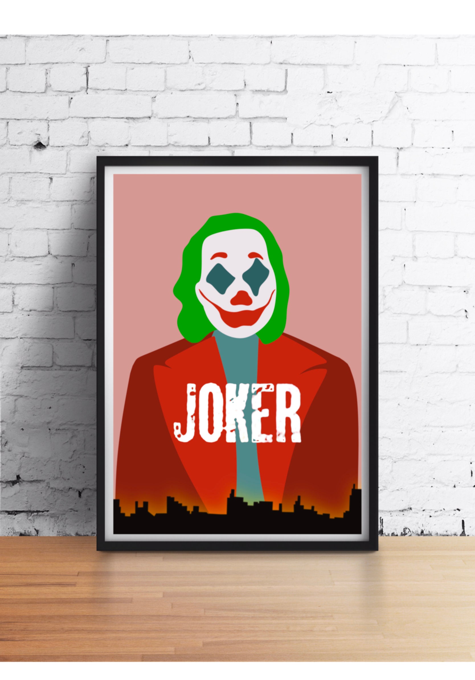 Poster Minimaliste Du Film Culte Joker, Affiche Culte, Illustration Colorée Film