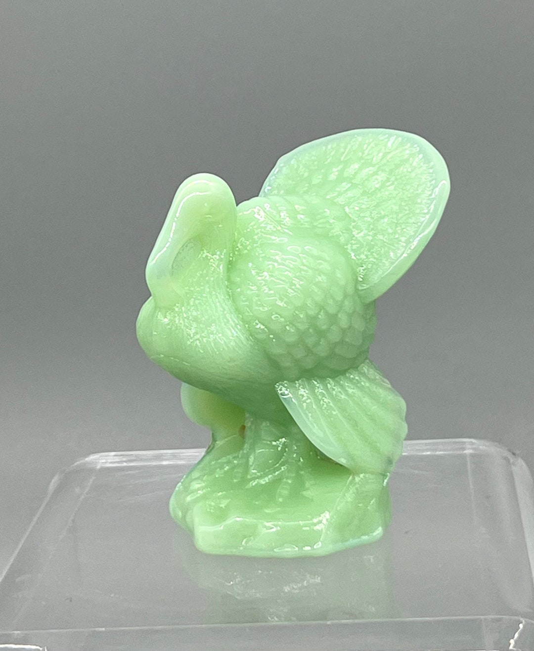 Turkey Figurine Jadeite Jadite Jade Green Glass Mosser USA Etsy