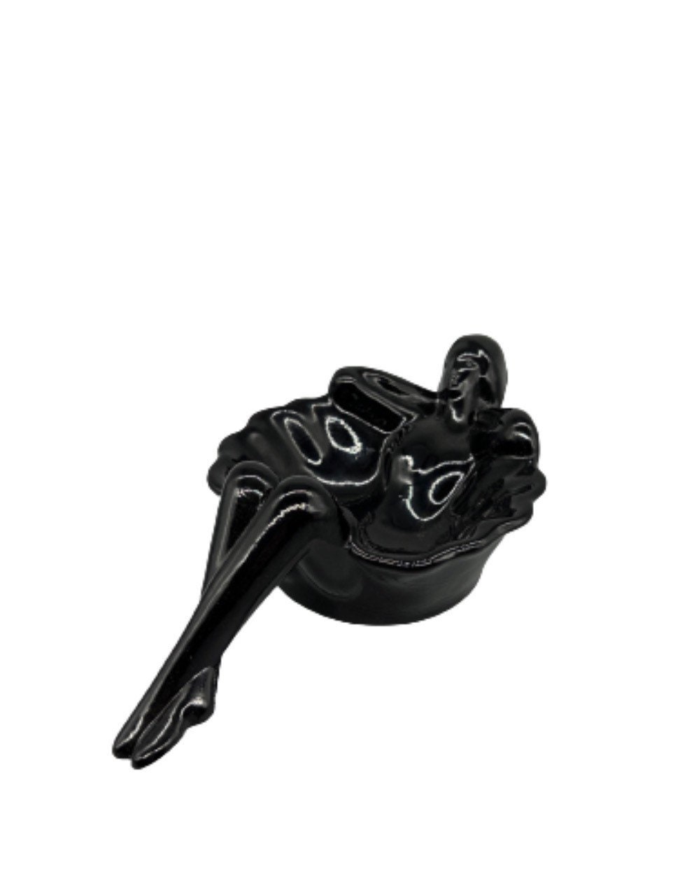 Bathing Beauty Soap Dish / Trinket Dish Ebony Black Hand Crafted By Mosser