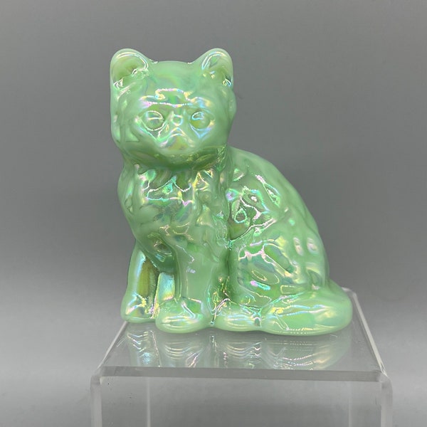 Jadeite, Jadite, Jade Green Carnival Fluffy Kitten By Mosser