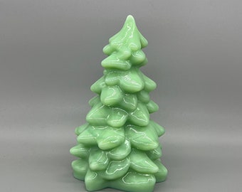 Mosser Glass Christmas Holiday Tree Jadeite Green 8”