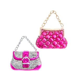 Kurt Adler Glass Purse Christmas Ornament 4”