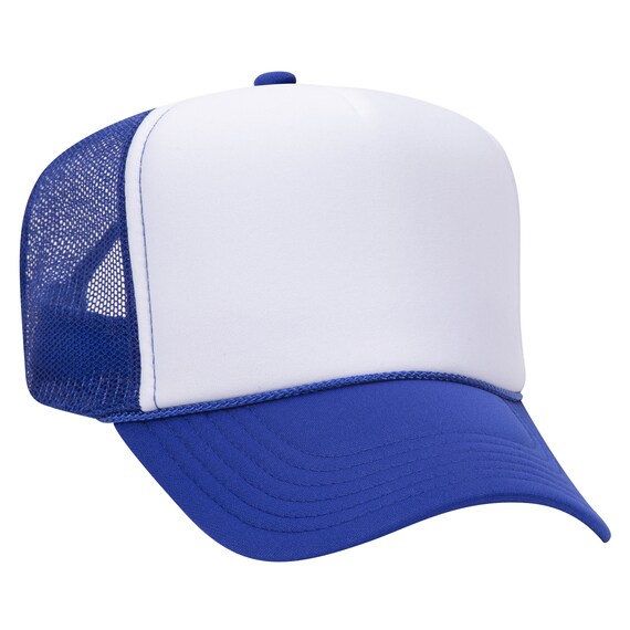 12 X Blank 5 Panel High Crown Mesh Back Trucker Hat 12 Pcs Etsy