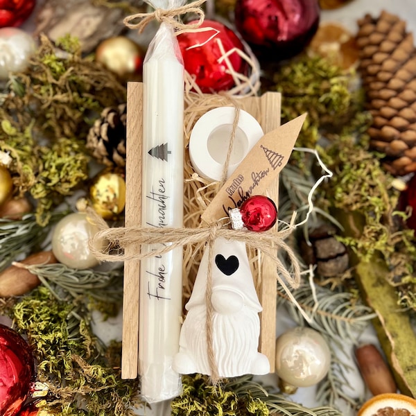 Weihnachtsgeschenke  |Geschenkset Kerze |Wichtelgeschenk | Nikolaus |Dekoration |Geschenkbox Holz Raysin|  Epoxidharz Schlüsselanhänger Herz