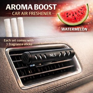 Watermelon Car Air Vent Clip Freshener Perfume Diffuser - x3 Aroma Sticks