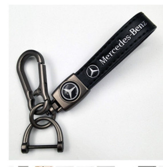 Mercedes Benz Luxury Leather Keychain Keyring Mercedes Benz Logo
