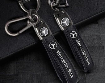 Mercedes Benz Luxury Leather Keychain Keyring Mercedes Benz Logo Great Little Gift