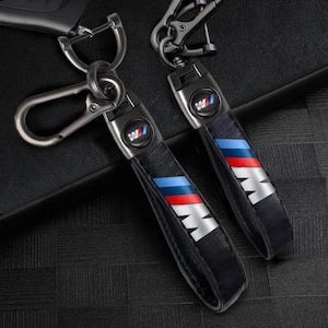 BMW M Luxury Leather Keychain Keyring BMW M LOGO Great Gift