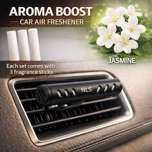 Jasmine  Car Air Vent Clip Freshener Perfume Diffuser - x3 Aroma Sticks