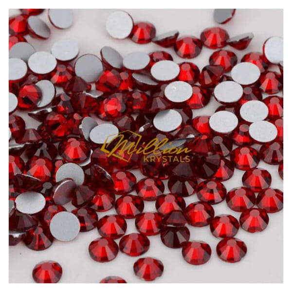 Dark Red Siam Flatback Non Hotfix Glass Rhinestones 1440 pcs-10 Gross Choose from SS03 - SS20 (1.4mm - 5.0mm)