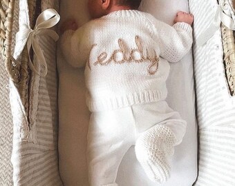 Newborn Baby Personalised Knitted Baby Cardigans