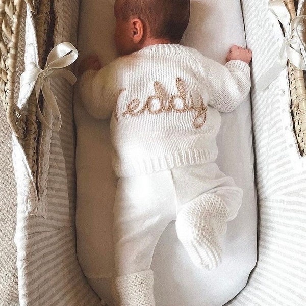 Newborn Baby Personalised Knitted Baby Cardigans