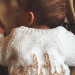 Newborn Baby Personalised Knitted Baby Cardigans