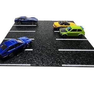 1/64 Parking Lot Diorama with 10 Parking Spaces Car Storage Hotwheels Matchbox Diecast 3D Printed 1/64 HO Scale