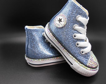 navy blue glitter converse