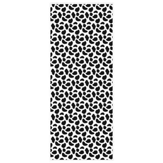 Cow Print Gift Wrapping Paper Roll, Black & White, Moo Barnyard