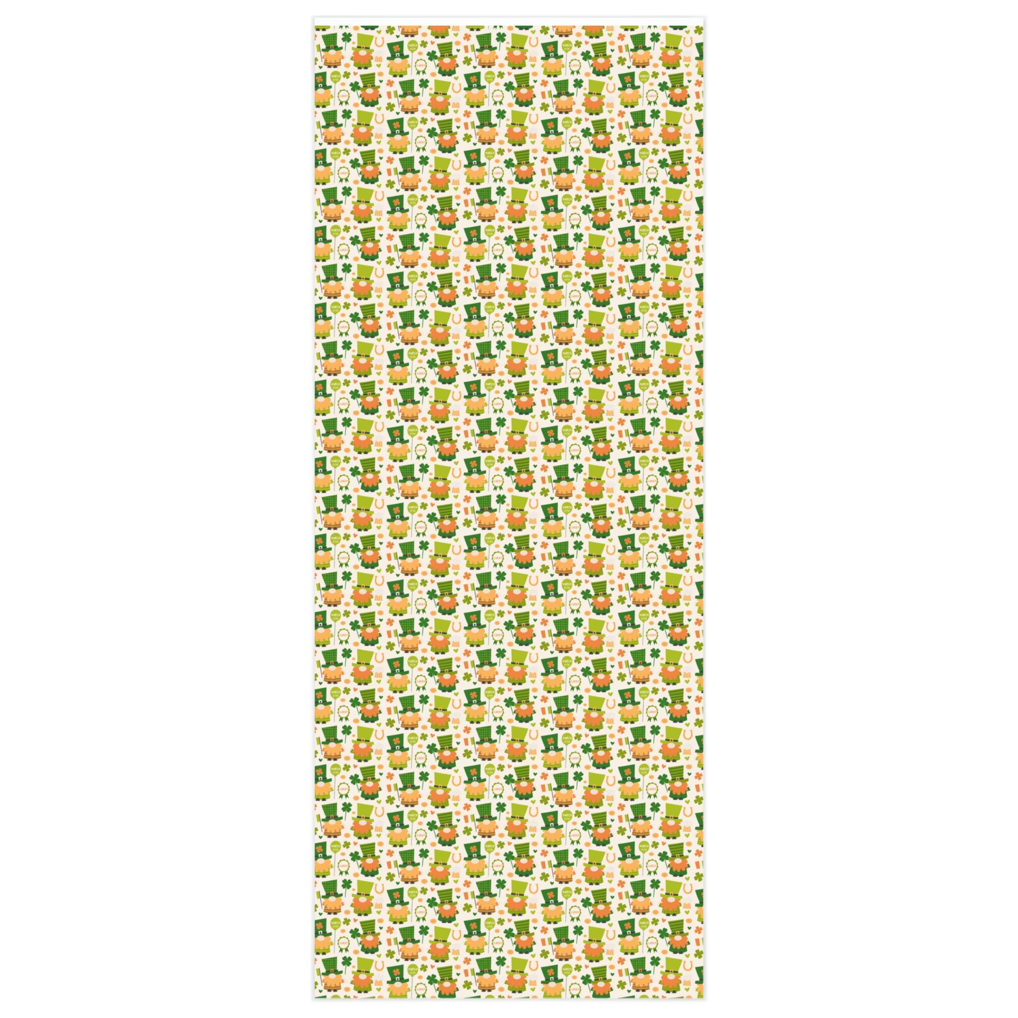 Snow and Green Holiday Wrapping Paper Gift Wrap Papers 