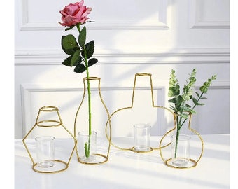 Home Table Decoration Double Hook Flower Vase Holders Hanging Styles Glass Stand Home Table Decoration Double Hook Flower Vase Holders Hanging Styles Glass Stand