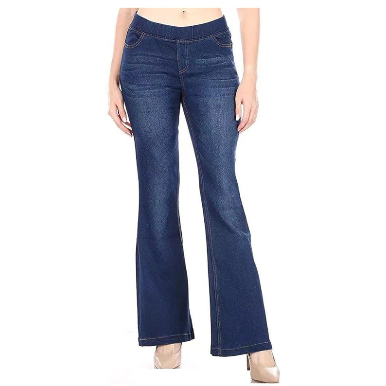 High Waist Pull-on Stretch Bootcut Slim 