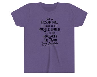 Official Just A Wizard Girl Living In A Muggle World Took The Hogwarts Train Going Anywhere Shirt 1 - Foto 6