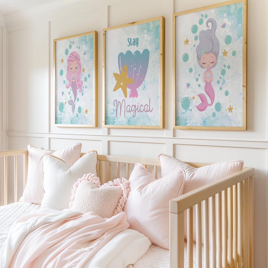 Under the Sea Nursery Decor Mermaid Decor for Girls Room Mermaid Wall ...