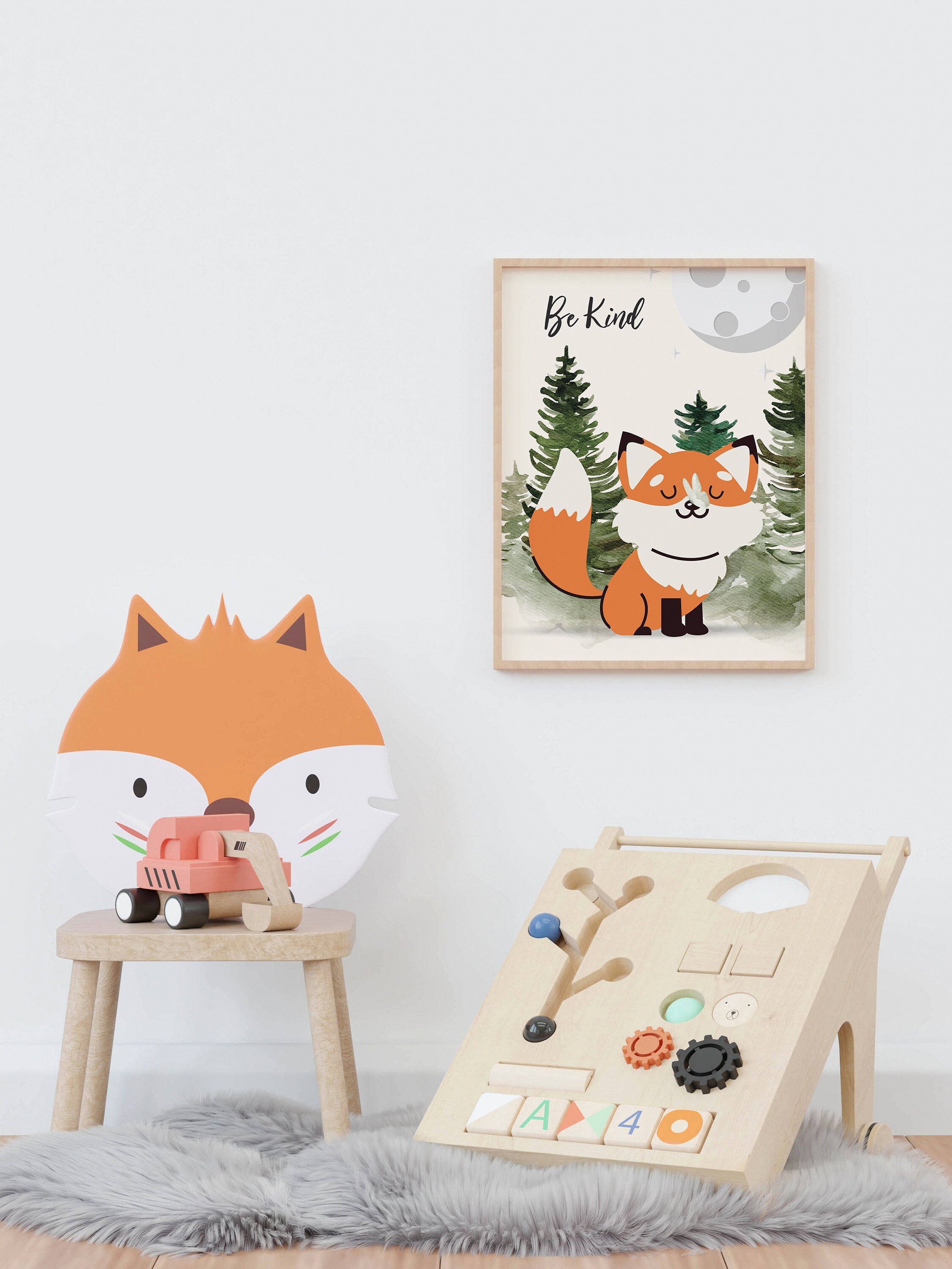 Fox Nursery Wall Art Fox Nursery Print Woodland Nursery Baby - Etsy