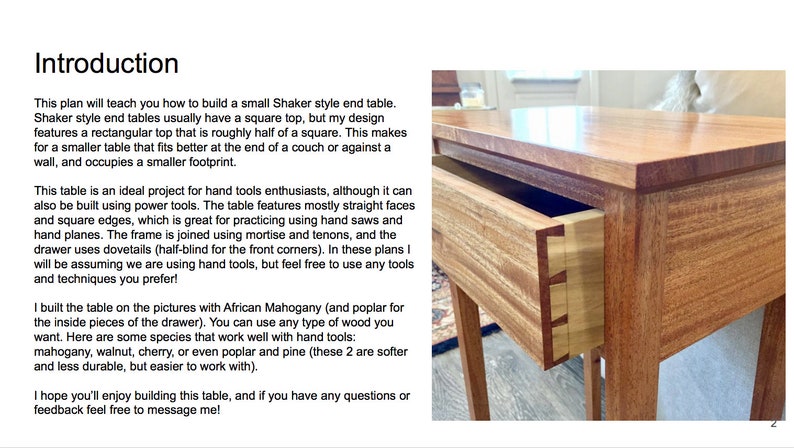 Shaker Style End Table PDF Plans: DIY Woodworking Project image 4