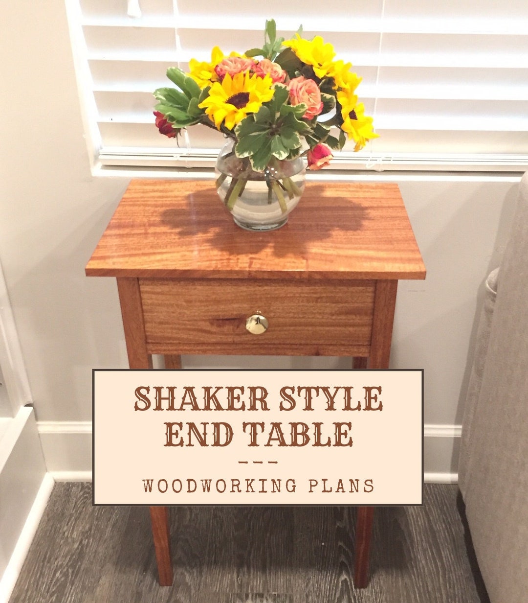 Shaker Style End Table PDF Plans DIY End Table Plans DIY Table Plans
