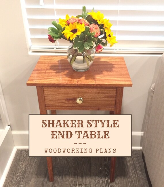 Shaker Style End Table PDF Plans DIY End Table Plans DIY Etsy