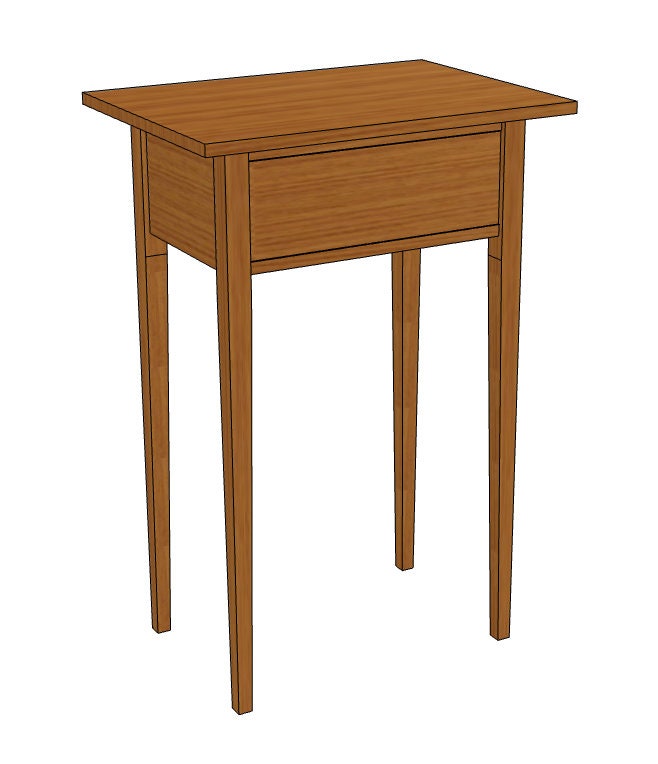 Shaker Style End Table PDF Plans DIY End Table Plans DIY Etsy