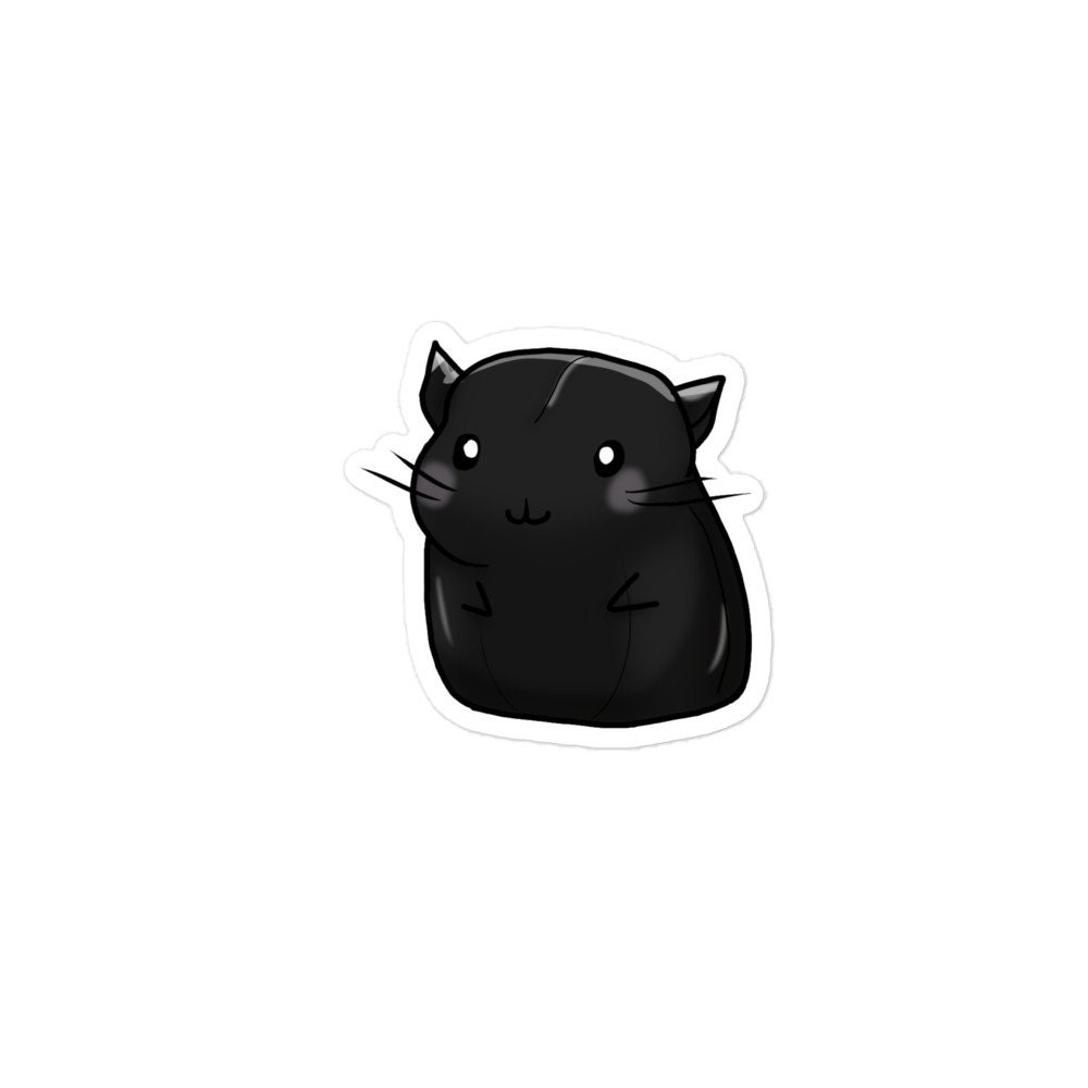 Hamsters Hamster Hamster stickers Cute Dark Grey Hamster Sticker Bubble