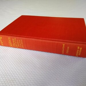 1916 Antique Soldiers Three The Story of the Gadsbys In Black and White Authorized Edition Copy by Rudyard Kipling Review of Reviews