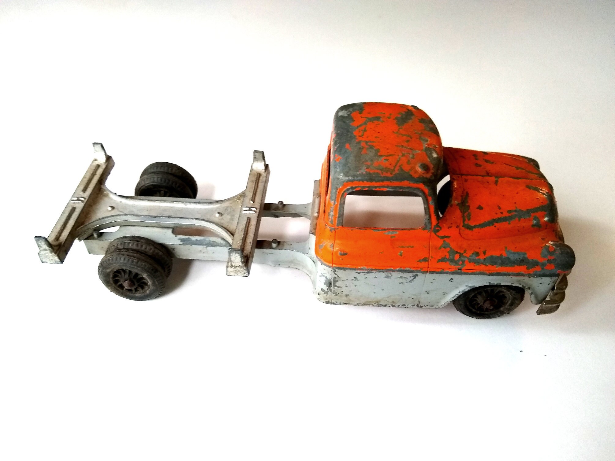 1950s Hubley Kiddie Toy 494 Log Hauler Truck Vintage Hubley